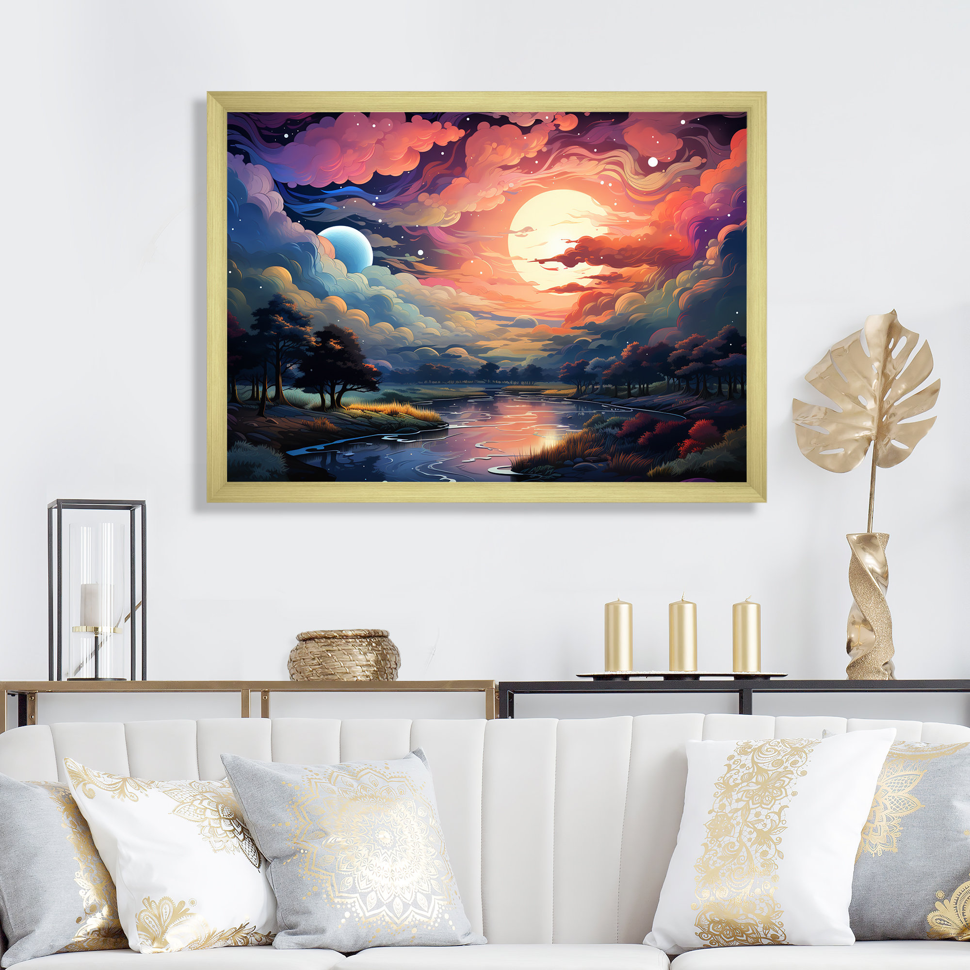 Lark Manor™ Panoramic Sky Canopy Horizon II - Rainbow Wall Art